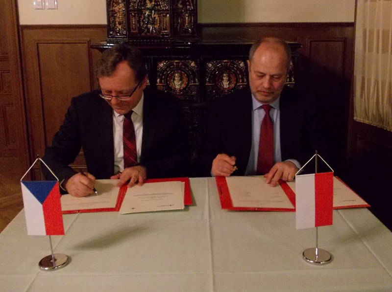 Miloslav Kala Vice-President of the SAO and Jacek Jezierski, President of SAI of Poland - Křtiny, 27.2.2013