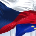 Vlajka ČR a EU